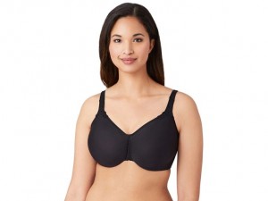 Black Wacoal Bodysuede® Ultra Full Figure Seamless Underwire Underwear | UMXNLOW-67