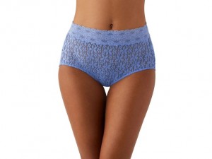 Blue Wacoal Halo Lace Brief | UAYJSVM-59