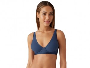 Blue Wacoal b.tempt'd Nearly Nothing Plunge Underwire Underwear | DJGBVCQ-28