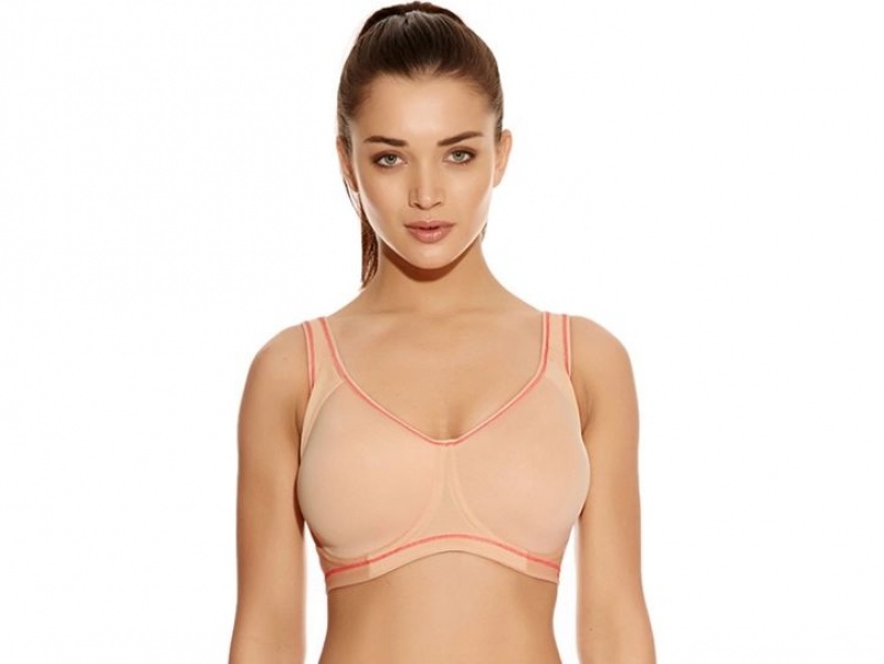 Beige Wacoal Freya Sonic Underwire Spacer Sports Bra | DPCRALX-92