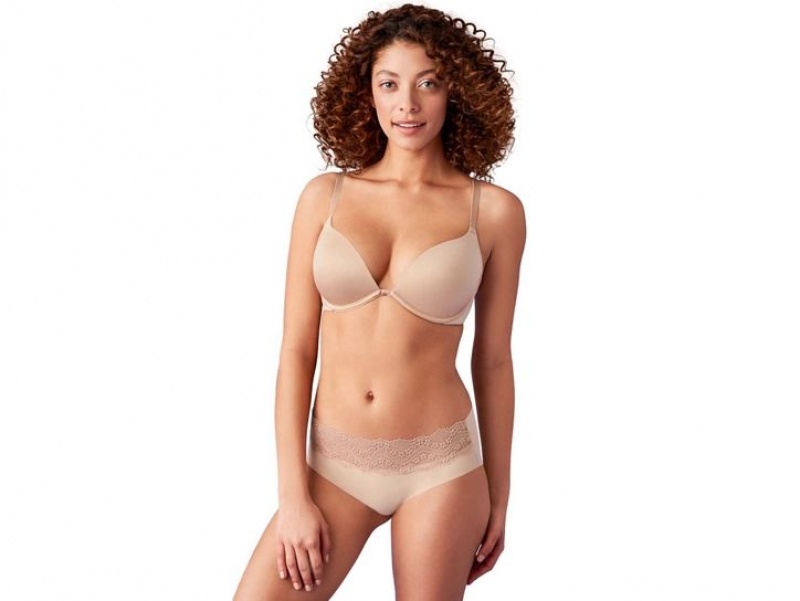 Beige Wacoal b.tempt'd Future Foundation Push-Up Bra | XZFAYTO-61