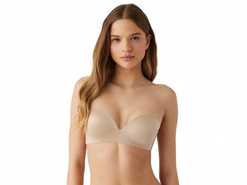 Beige Wacoal b.tempt\'d Future Foundation Wire Free Strapless Bra | DJKQEBT-41