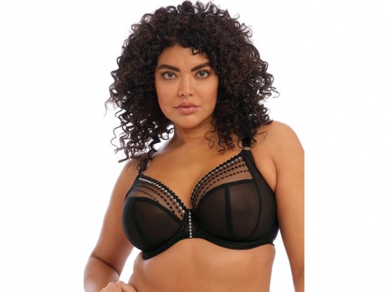 Black Wacoal Elomi Matilda Underwire Plunge Underwear | MLXASFY-21