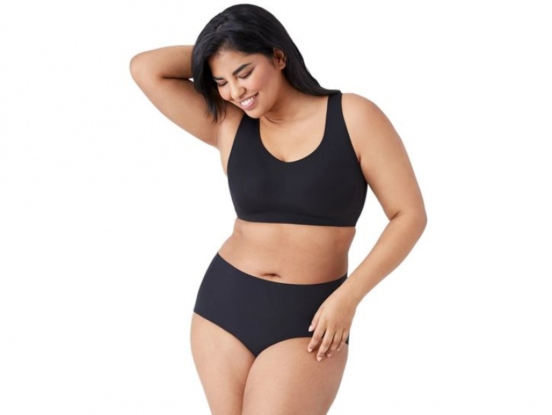 Black Wacoal Flawless Comfort Wire Free Crop Underwear | NAIHXVQ-95