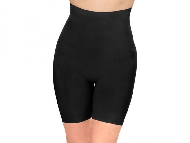 Black Wacoal Inside Edit Hi-Waist Thigh Shapewear | BJITYCZ-32