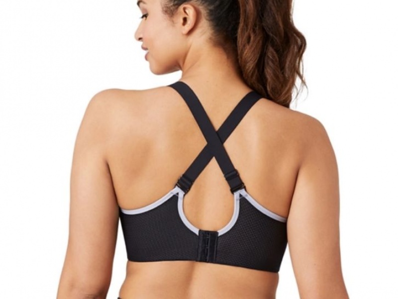 Black Wacoal Kerri Wire Free Sports Bra | VKYAEDU-50