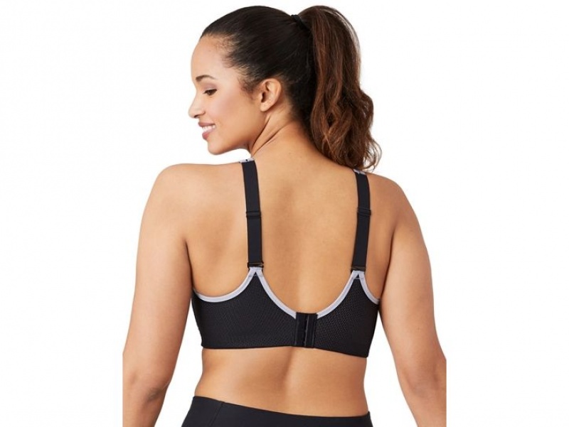 Black Wacoal Kerri Wire Free Sports Bra | VKYAEDU-50