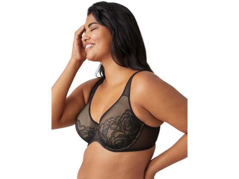 Black Wacoal Stark Beauty Underwire Underwear | LDUQSEM-12