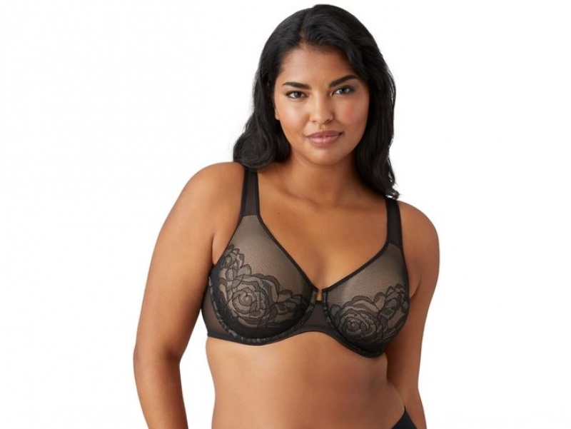 Black Wacoal Stark Beauty Underwire Underwear | LDUQSEM-12