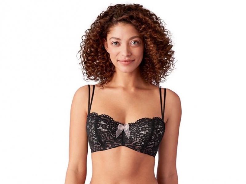 Black Wacoal b.tempt\'d Ciao Bella Balconette Underwear | ZNBHQPK-29