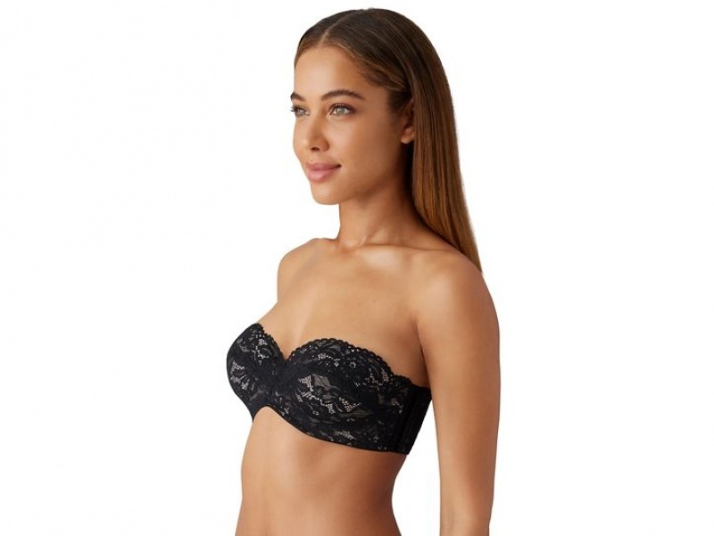 Black Wacoal b.tempt'd Ciao Bella Strapless Bra | FUDHPIN-61