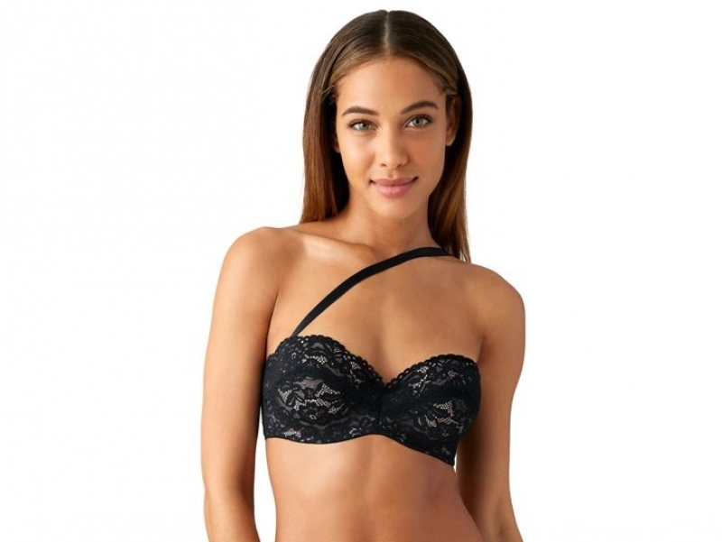 Black Wacoal b.tempt'd Ciao Bella Strapless Bra | FUDHPIN-61