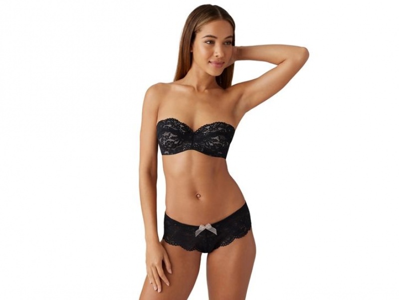 Black Wacoal b.tempt'd Ciao Bella Strapless Bra | FUDHPIN-61