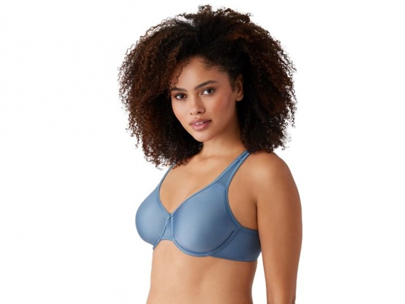 Blue Wacoal Basic Beauty Full Figure Seamless Underwire Underwear | TJACFLZ-64