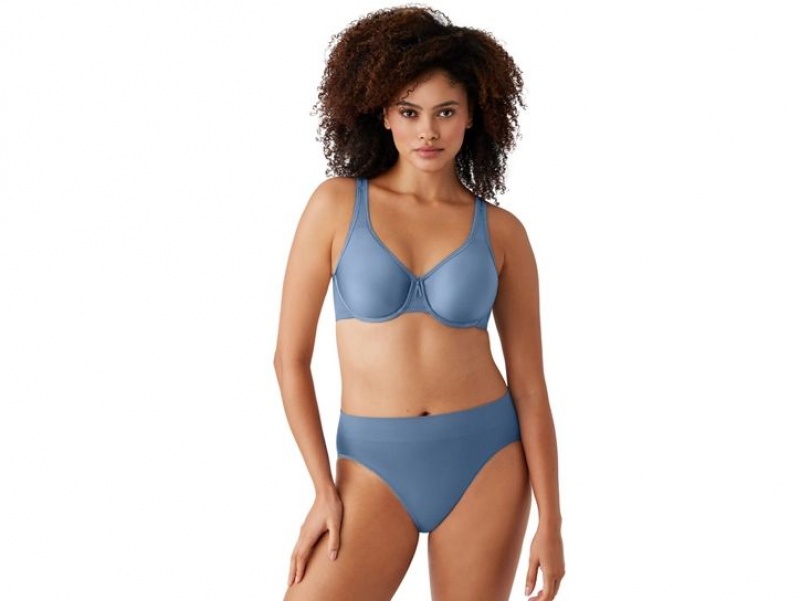 Blue Wacoal Basic Beauty Full Figure Seamless Underwire Underwear | TJACFLZ-64