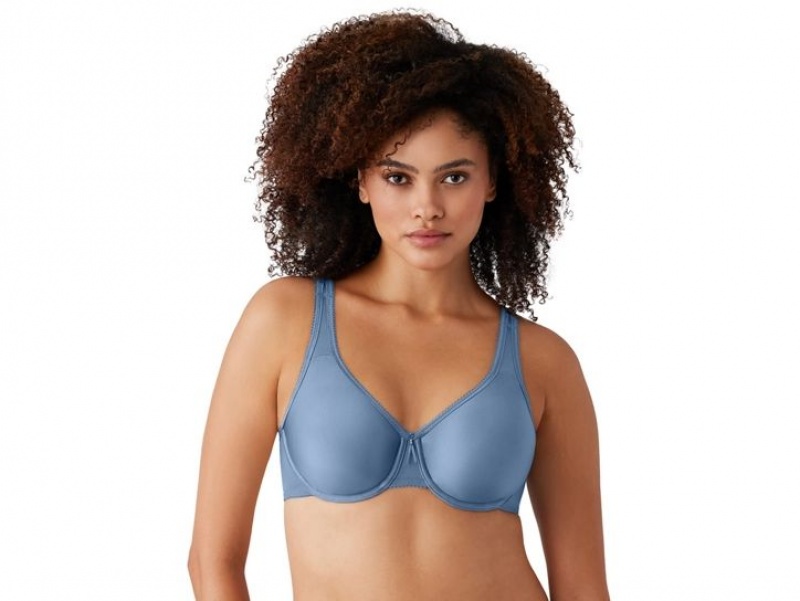 Blue Wacoal Basic Beauty Full Figure Seamless Underwire Underwear | TJACFLZ-64