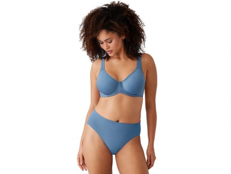 Blue Wacoal Basic Beauty Spacer Underwire T-Shirt | ZCSHGTI-39