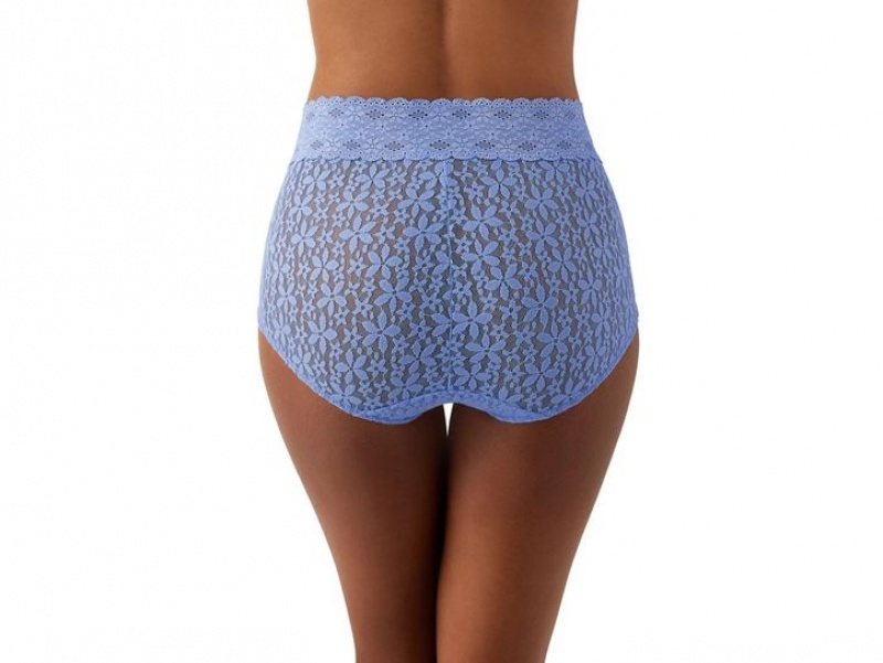 Blue Wacoal Halo Lace Brief | UAYJSVM-59