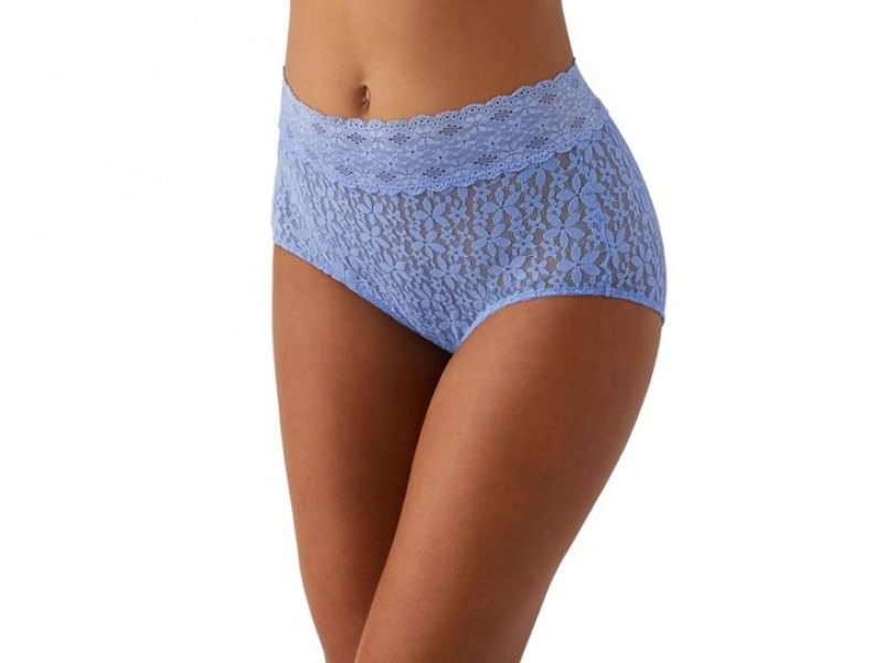 Blue Wacoal Halo Lace Brief | UAYJSVM-59