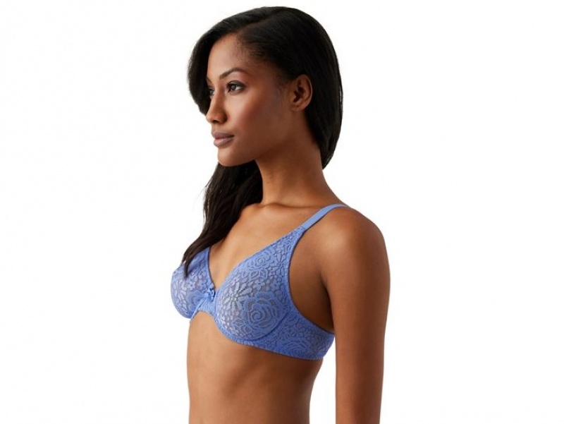 Blue Wacoal Halo Underwire Lace | MEFHNGX-81