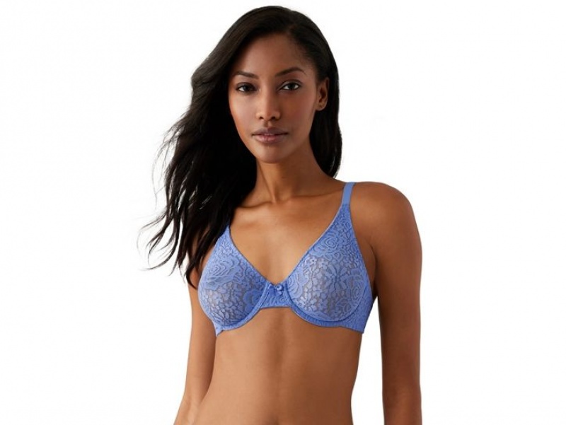 Blue Wacoal Halo Underwire Lace | MEFHNGX-81