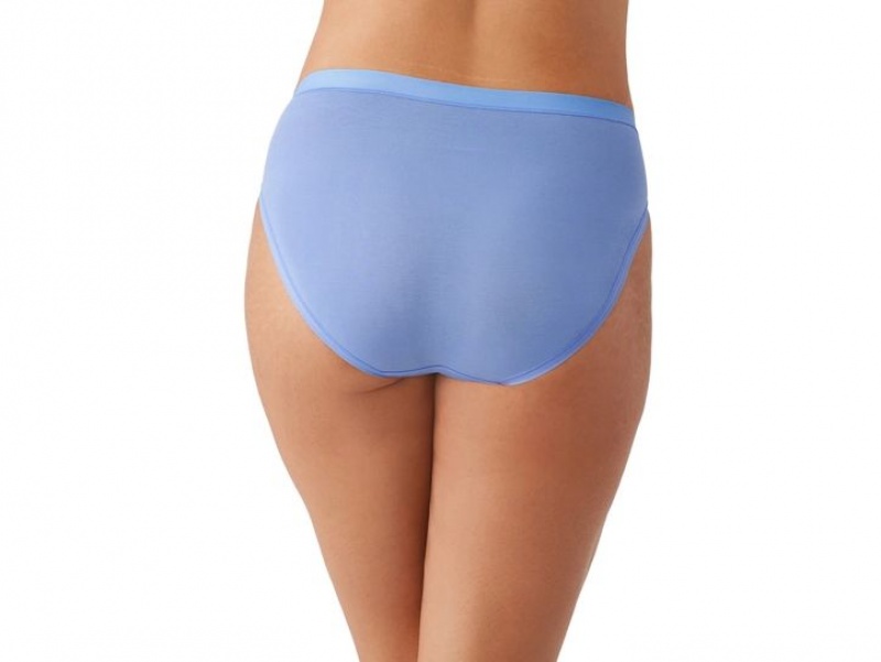 Blue Wacoal Understated Cotton Hi-Cut Brief | YJZTVMH-10