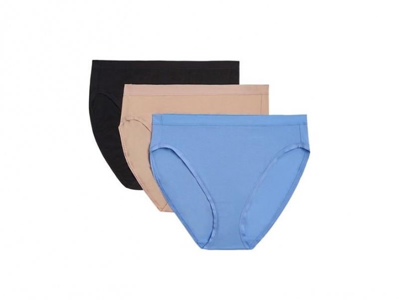 Blue Wacoal Understated Cotton Hi-Cut Brief | YJZTVMH-10