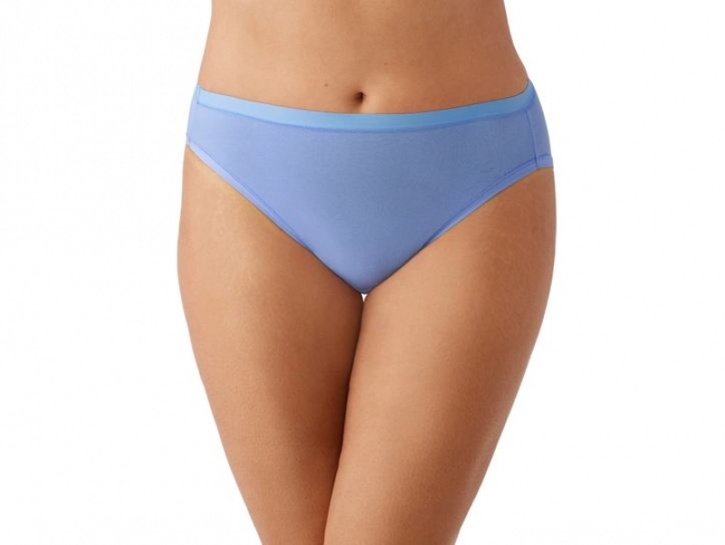 Blue Wacoal Understated Cotton Hi-Cut Brief | YJZTVMH-10