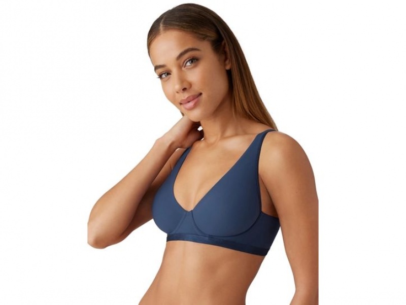 Blue Wacoal b.tempt'd Nearly Nothing Plunge Underwire Underwear | DJGBVCQ-28