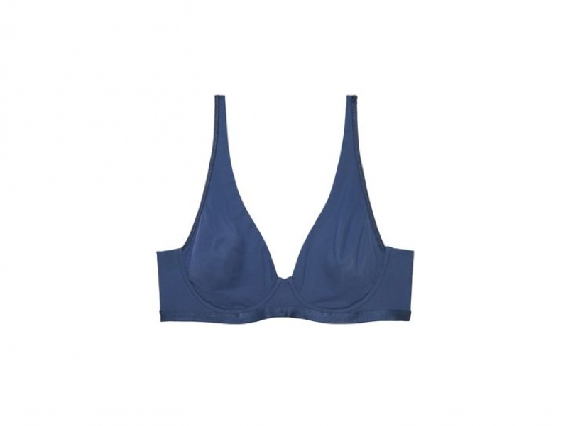 Blue Wacoal b.tempt'd Nearly Nothing Plunge Underwire Underwear | DJGBVCQ-28