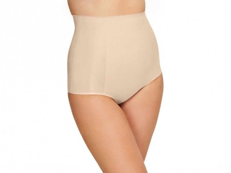 Brown Wacoal Beyond Naked Cotton Blend Shaping Hi-Waist Brief | YAMSWLC-90