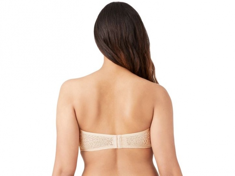 Brown Wacoal Halo Lace Underwire Strapless Bra | LNOHYKI-98