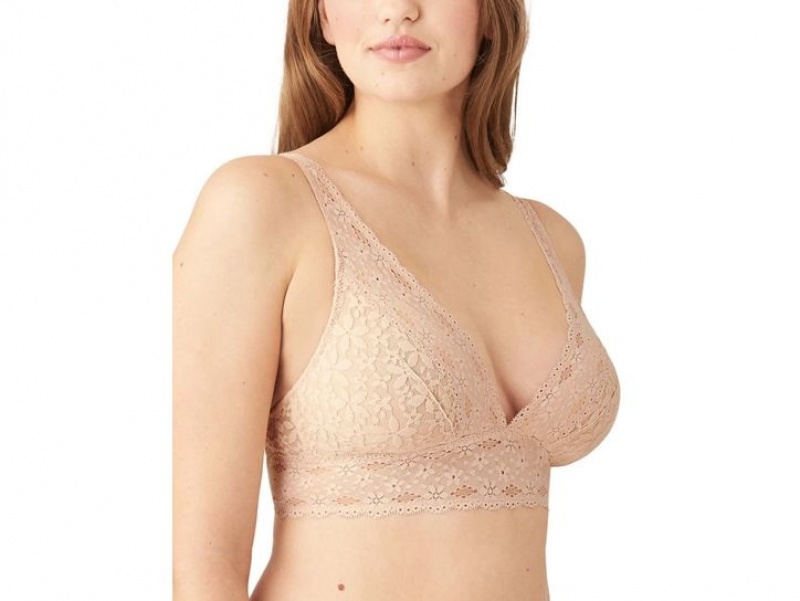 Brown Wacoal Halo Wire Freelette Lace | ROZDCFU-14