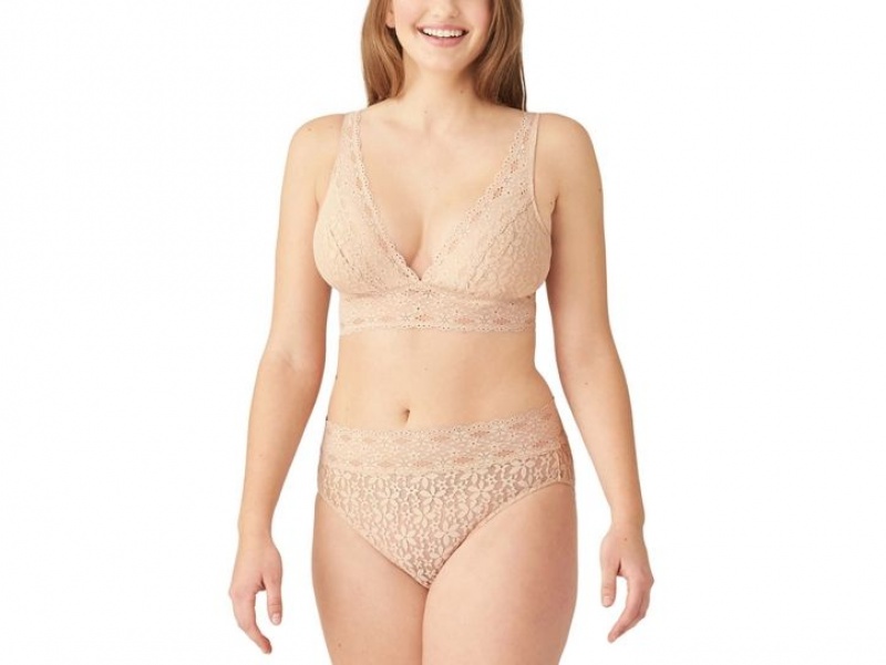 Brown Wacoal Halo Wire Freelette Lace | ROZDCFU-14