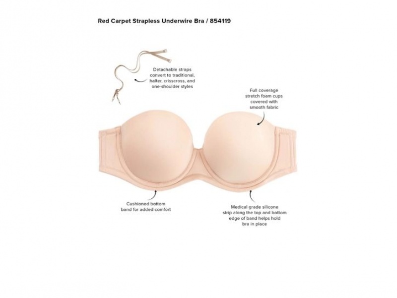 Brown Wacoal Red Carpet™ Underwire Strapless Bra | PHUJART-60