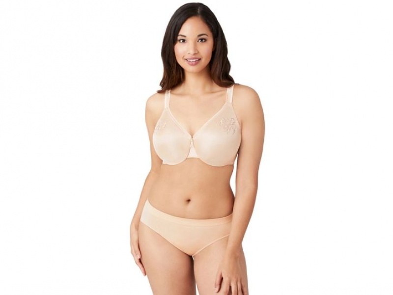 Brown Wacoal Slimline Seamless Underwire Minimizer Underwear | NEOWQCA-26