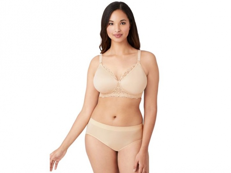 Brown Wacoal Wire Free Nursing Underwear | VGOPNWU-62