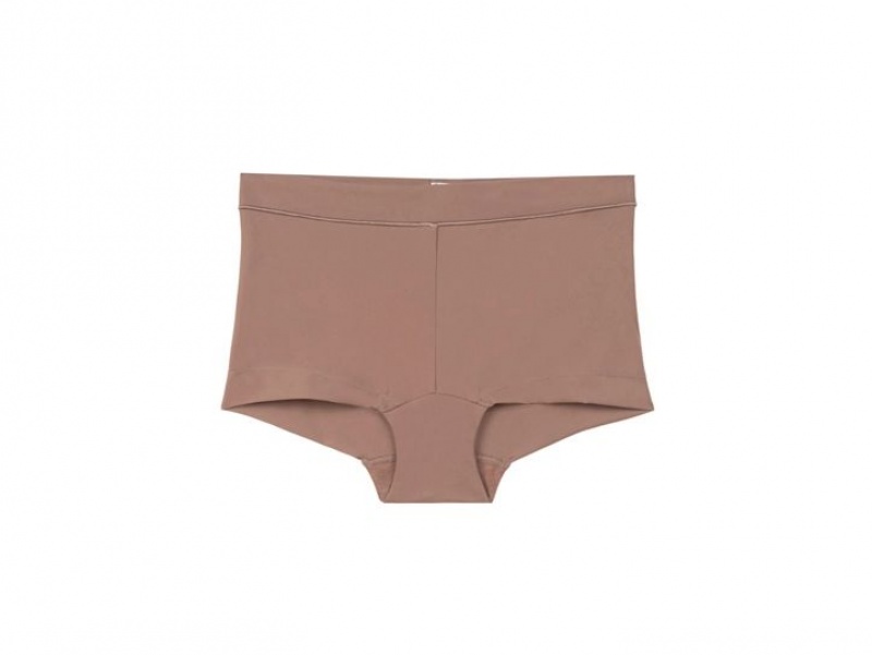 Dark Brown Wacoal b.tempt'd Nearly Nothing Boyshort Brief | QWBHKRP-41