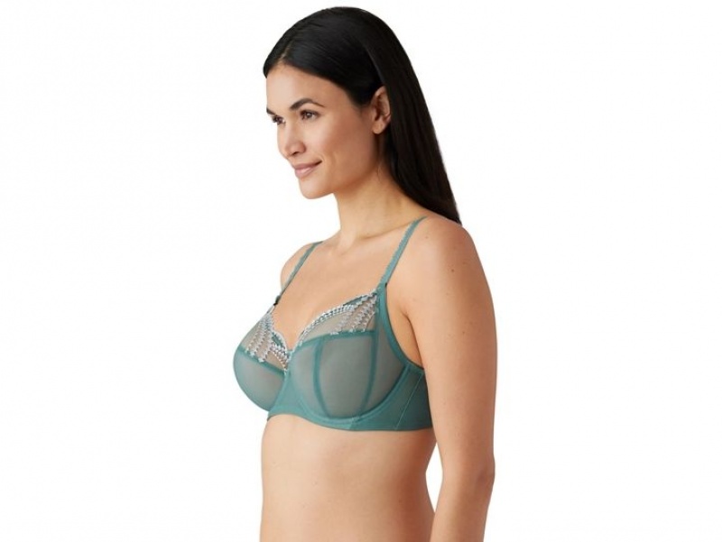 Green Wacoal Evocative Edge Underwire Underwear | VZSXQFP-46