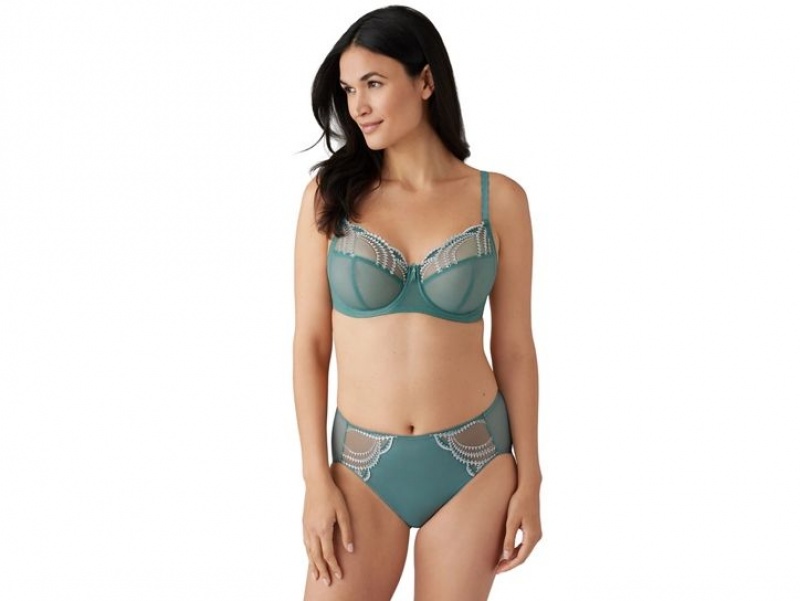 Green Wacoal Evocative Edge Underwire Underwear | VZSXQFP-46