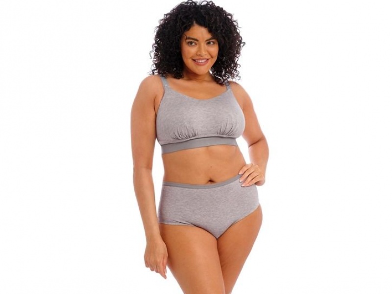 Grey Wacoal Elomi Downtime Wire Freelette Bralettes | QAYMRJS-05