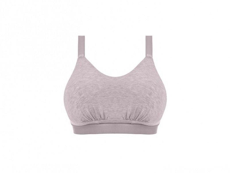 Grey Wacoal Elomi Downtime Wire Freelette Bralettes | QAYMRJS-05