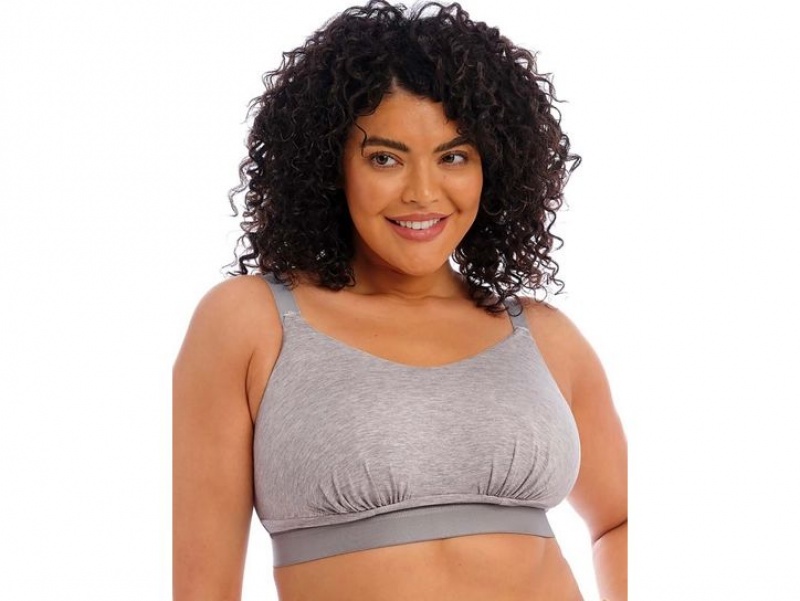 Grey Wacoal Elomi Downtime Wire Freelette Bralettes | QAYMRJS-05