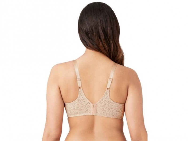 Khaki Wacoal Halo Full Figure Underwire Lace | XZJTYFN-15