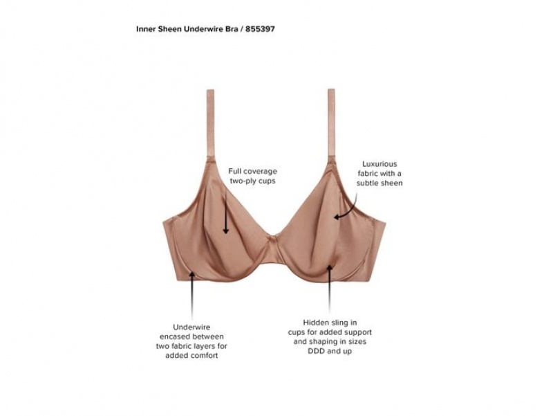 Khaki Wacoal Inner Sheen Underwire Underwear | XEVTAFP-41