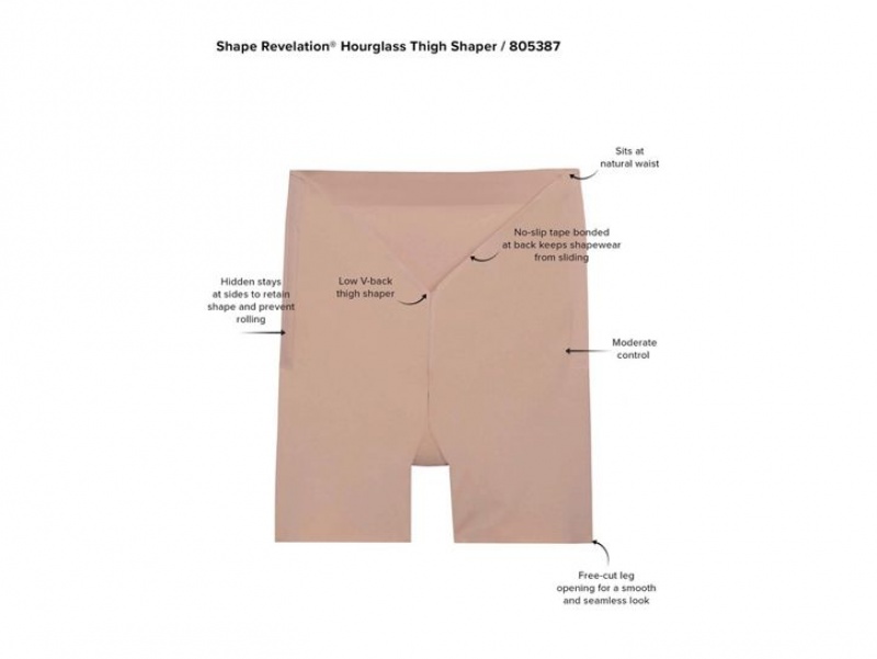 Khaki Wacoal Shape Revelation® Hourglass Thigh Shapewear | SOXUHRN-54