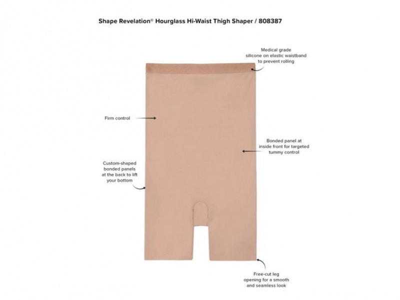 Khaki Wacoal Shape Revelation® Hourglass Hi-Waist Thigh Shapewear | ECKHFPJ-29