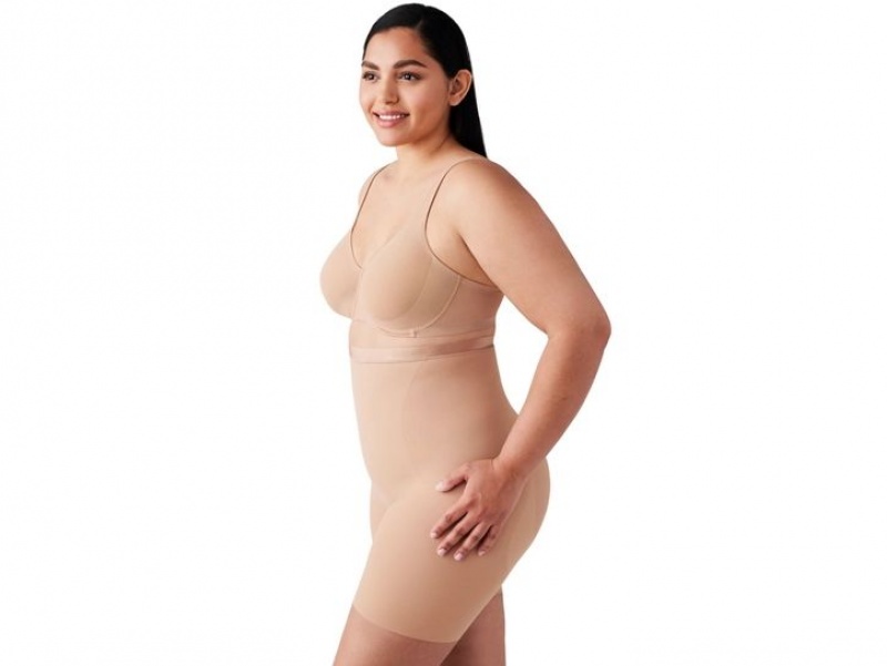 Khaki Wacoal Shape Revelation® Hourglass Hi-Waist Thigh Shapewear | ECKHFPJ-29