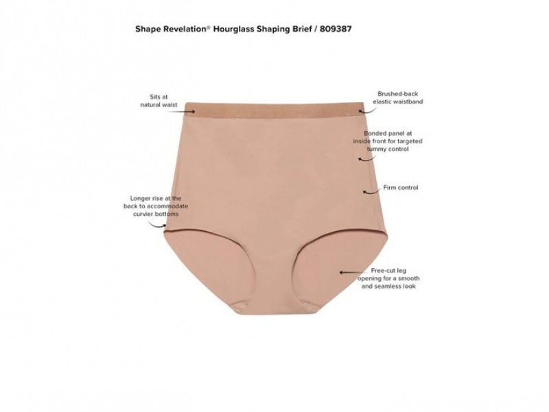 Khaki Wacoal Shape Revelation® Hourglass Shaping Brief | VYZWBJT-59