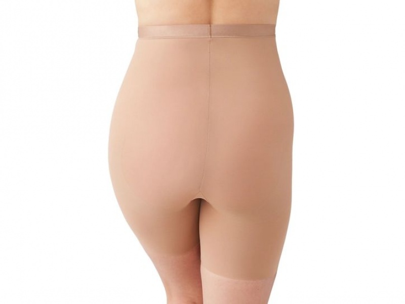 Khaki Wacoal Shape Revelation® Straight Hi-Waist Thigh Shapewear | NDCOGBT-56